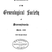 Publications of the Genealogical Society of Pennsylvania