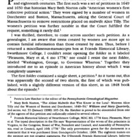 "Entirely an Act of Our Own," Women's Petition for Quaker Prisoners, 1778