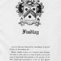 Armorial Bearings Displayed by Descendants of Samuel Findlay of Mercersburg, Pa.