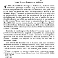 John George: A Quaker Descendant of Richard Townsend, The Welcome Passenger