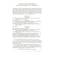 Adams-Davis Family Bible Record, Chester County, Berks County, Philadelphia