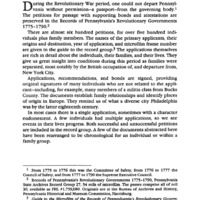 Applications for Passes, 1776-1790: Pennsylvania's Revolutionary Governments