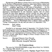 An Apprentice from Prince George's County, Maryland, Becomes German Town, Pennsylvania Carpenter