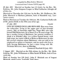 Genealogical Gleanings from The Lancaster Journal, Lancaster County, Pennsylvania