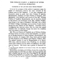 The Perkins Family, a Sketch of Inter-Colonial Migration