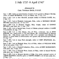 Philadelphia County Administration Book "D" 2 July 1737-8 April 1743