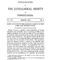 Some Account of the Pawling Family of New York and Pennsylvania