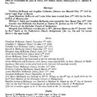 McKenzie Family Record