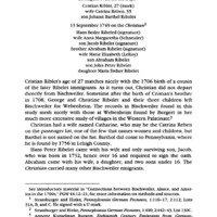 Ribolet of Lancaster County from Bischweiler in 1733 and 1749