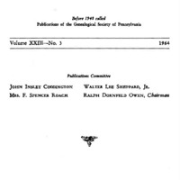 The Pennsylvania Genealogical Magazine