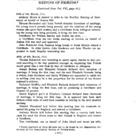 Early Minutes of Philadelphia Monthly Meeting of Friends