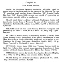 Genealogical Accessions by the Genealogical Society and the Historical Society of Pennsylvania, 1978