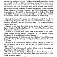 Marriages by Rev. John Caldwell, 1854-1883: Tioga and Columbia Counties