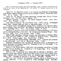 Genealogical Accessions by the Genealogical Society and the Historical Society of Pennsylvania