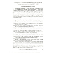 Genealogical Items from the Shamokin Canalboat, Northumberland County, 1827-1833