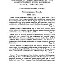 Abstracts of Wills Recorded in the Administration Books, Register's Office, Philadelphia