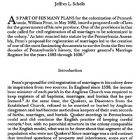 The Marriage Register of Pennsylvania, 1683-1696