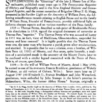 Further Penn Gleanings