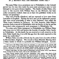 William Fisher, Early Philadelphia Quaker, and His Eighteenth Century Descendants Surnamed Bradford, Brown, Browne, Bunner, Cavender, Cooper, Corker, Fisher, Hartley, Leaming, Lloyd, Lyon, Trotter and Wilson