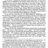 Notes on John Hallowell, Daniel Dupuy, George Morrison and George Warner, Residents in Middle Ward, Philadelphia in 1754