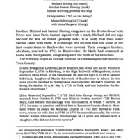 Schwing of York County from Bischweiler in 1750 and 1765