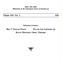 The Pennsylvania Genealogical Magazine