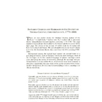 Bastardy Charges and Marriages in the Docket of Thomas Cheyney, Chester County, 1779-1806