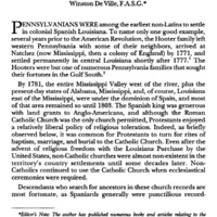 Some Pennsylvanians in Early Louisiana