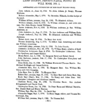 Abstracts of Administrations of Westmoreland County, Pennsylvania, Found in Will Book No. 1