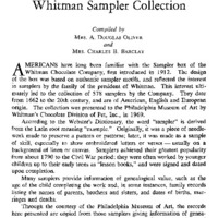 Genealogical Gleanings from the Whitman Sampler Collection
