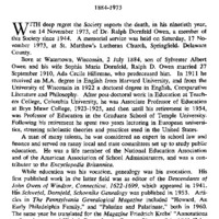 Ralph Dornfeld Owen 1884-1973