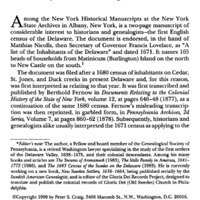 1671 Census of the Delaware