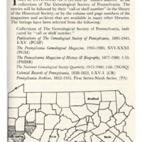 A Genealogist's Guide to Pennsylvania Records