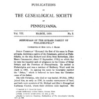 Memorials of the Kneass Family of Philadelphia