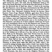 Richard Baird's Deposition, 1758