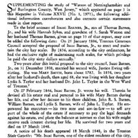 Addenda to "Watson of Nottinghamshire"