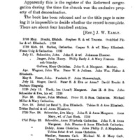 Bern Church Records, 1739-1835