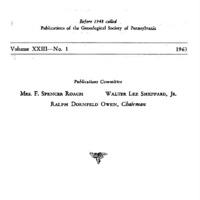 The Pennsylvania Genealogical Magazine