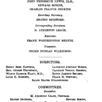 Officers of the Genealogical Society of Pennsylvania