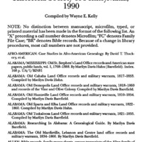 Genealogical Accessions by the Genealogical Society and the Historical Society of Pennsylvania, 1990