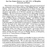 Notes on the Ancestry of Robert Burton (1730-1785) of Sussex County, Delaware, and Some Related Lines: Cotton, Leatherbury, Bagwell, Robinson, Rickards, and Russell