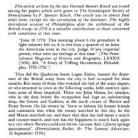 Lost and Found Philadelphia 1778