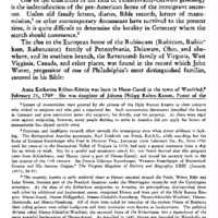 THE RUBENKAM FAMILY OF HESSEN, Parent Stock of the Rubincam-Revercomb Family of Pennsylvania and Virginia