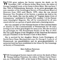 In Memoriam. Marcia Moss Lewis 1894-1987