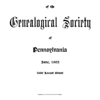 Publications of the Genealogical Society of Pennsylvania