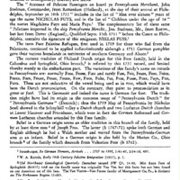 The Foos Family of Pennsylvania and Ohio