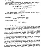 Records from Abraham Bond's Bible