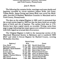 Methodist Circuit Riders Registers, 1809-1815