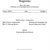 The Pennsylvania Genealogical Magazine