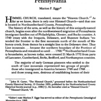 The Himmel Church, Northumberland County, Pennsylvania